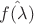$\hat{f(\lambda)}$