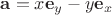 $\mathbf a=x \mathbf{e}_y - y \mathbf{e}_x$