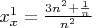 $x_{x}^1=\frac{3n^2+\frac{1}{n}}{n^2}$