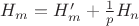$H_m=H'_m+\frac 1p H_n$