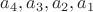 $a_4,a_3,a_2,a_1$
