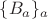 $\{B_a\}_{a} $ $\{B_a\}_{a} $