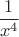 $${{1 \over {x^4 }}}$$