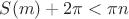 $S(m)+2\pi<\pi n$