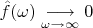 $\hat f(\omega )\underset{\omega \to \infty }{\longrightarrow }0$