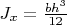 $J_x=\frac{bh^3}{12}$