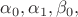 $\alpha_0, \alpha_1, \beta_0,$