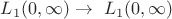 $L_1(0,\infty)\to \ L_1(0,\infty)$