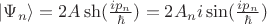 $ \lvert \Psi_n \rangle = 2A \sh(\frac{i p_n}{\hbar})=2A_n i \sin(\frac{i p_n}{\hbar}) $