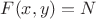 $F(x,y)=N$