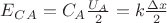 $E_C_A = C_A \frac{U_A}{2}= k \frac{\Delta x}{2}$
