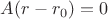 $A(r-r_0)=0$