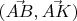 $(\vec{AB},\vec{AK})$
