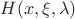 $ H(x, \xi, \lambda) $
