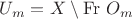 $U_m=X\setminus \mathrm{Fr} \ O_m$