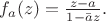 $f_a(z)=\frac{z-a}{1-\bar{a}z}.$