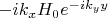$-ik_x H_0 e^{-ik_y y}$