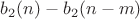 $b_2(n)-b_2(n-m)$