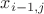 $x_{i-1,j}$