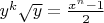 $y^k\sqrt y=\frac{x^n-1}2$