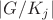 $|G/K_j|$