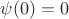 $\psi (0)=0$