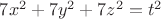 $7x^2+7y^2+7z^2=t^2$