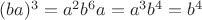 $(ba)^3=a^2b^6a=a^3b^4=b^4$