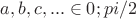 $a,b,c,...\in {0;pi/2}$