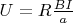 $U = R \frac{BI}{a}$