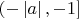 $(-\left| a \right| ,-1]$