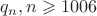 $q_n, n\geqslant1006$
