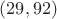 $(29,92)$