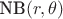 $\text{NB}(r,\theta)$
