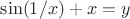 $\sin(1/x)+x=y$