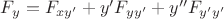 $F_y = F_{xy'} + y'F_{yy'} + y''F_{y'y'}$
