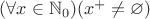 $(\forall x \in \mathbb{N}_0) (x^+ \ne \varnothing)$ $(\forall x \in \mathbb{N}_0) (x^+ \ne \varnothing)$