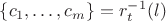 $\{c_1,\ldots, c_m\} = r_t^{-1}(l)$