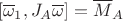 $$[\overline\omega_1,J_A\overline\omega]=\overline M_A$$