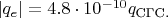 $|q_e|=4.8\cdot 10^{-10} q_{\text{СГС}.$