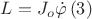 $L=J_o\dot{\varphi} \,(3)$
