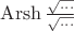 $\operatorname{Arsh}\frac{\sqrt{...}}{\sqrt{...}}$
