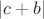 $\left|c+b\right|$