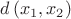 $d\left(x_1,x_2 \right)$
