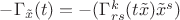 $-\Gamma_{\tilde x}(t)=-(\Gamma^k_{rs}(t\tilde x)\tilde x^s)$