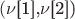 $($\nu$[1],$\nu$[2])$