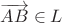 $\overrightarrow{AB}\in L$