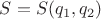 $S=S(q_1,q_2) $