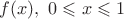 $f(x),\ 0\leqslant x \leqslant 1$