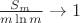 $\frac{S_m}{m\ln{m}}\to 1$